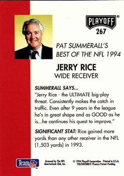 1994 Playoff #267 Jerry Rice Back