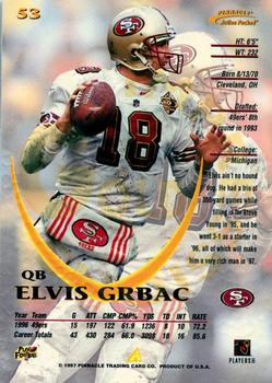 1997 Action Packed - Gold Impressions #53 Elvis Grbac Back