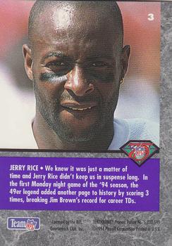 1994 Playoff Contenders #3 Jerry Rice Back