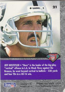 1994 Playoff Contenders #21 Jeff Hostetler Back