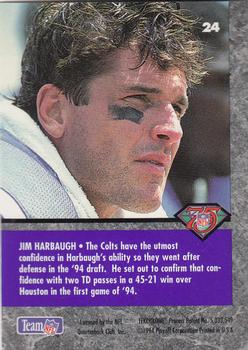 1994 Playoff Contenders #24 Jim Harbaugh Back