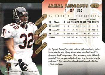 1997 Donruss - Press Proofs Gold Die Cuts #134 Jamal Anderson Back