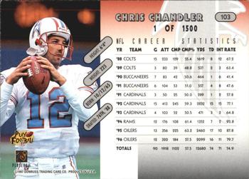 1997 Donruss - Press Proofs Silver #103 Chris Chandler Back