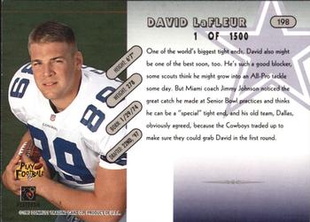 1997 Donruss - Press Proofs Silver #198 David LaFleur Back
