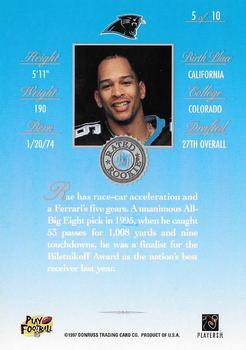 1997 Donruss - Rated Rookies Medalist #5 Rae Carruth Back