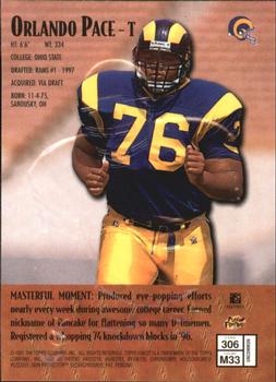 1997 Finest - Embossed #306 Orlando Pace Back
