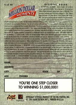 1997 Fleer - Million Dollar Moments Game Cards #5 Tom Fears Back