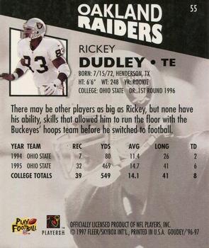 1997 Fleer Goudey - Gridiron Greats #55 Rickey Dudley Back