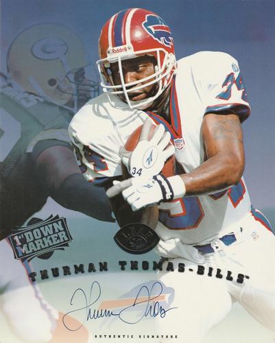 1997 Leaf Signature - Autographs First Down Markers #NNO Thurman Thomas Front
