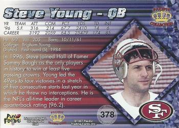 1997 Pacific Crown Collection - Copper #378 Steve Young Back
