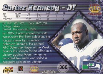 1997 Pacific Crown Collection - Copper #386 Cortez Kennedy Back