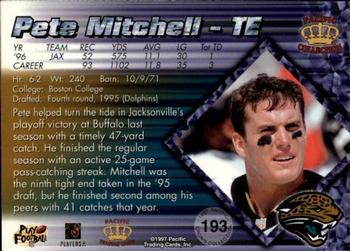 1997 Pacific Crown Collection - Platinum Blue #193 Pete Mitchell Back