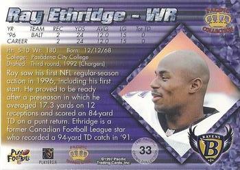 1997 Pacific Crown Collection - Red #33 Ray Ethridge Back