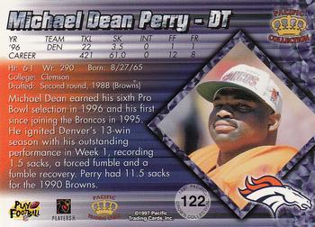 1997 Pacific Crown Collection - Red #122 Michael Dean Perry Back