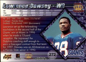 1997 Pacific Crown Collection - Red #272 Lawrence Dawsey Back