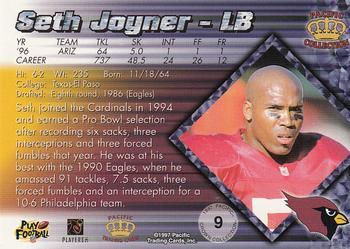 1997 Pacific Crown Collection - Silver #9 Seth Joyner Back