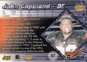 1997 Pacific Crown Collection - Silver #87 John Copeland Back