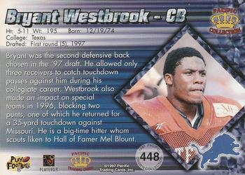 1997 Pacific Crown Collection - Silver #448 Bryant Westbrook Back
