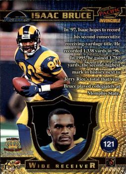 1997 Pacific Invincible - Red #121 Isaac Bruce Back