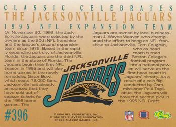 1994 Pro Line Live #396 Jacksonville Jaguars Back