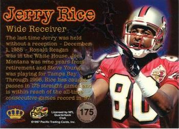 1997 Pacific Philadelphia - Red #175 Jerry Rice Back