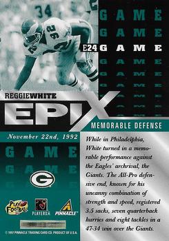 1997 Pinnacle Certified - Epix Emerald #E24 Reggie White Back