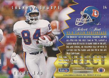 1994 Select #34 Shannon Sharpe Back