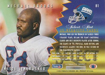 1994 Select #81 Michael Brooks Back