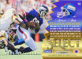 1994 Select #90 Mike Sherrard Back