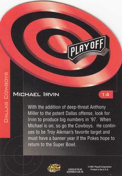 1997 Playoff Zone - Prime Target Red #14 Michael Irvin Back