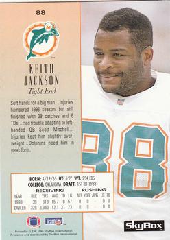 1994 SkyBox Premium #88 Keith Jackson Back