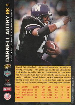 1997 Score Board NFL Rookies #49 Darnell Autry Back