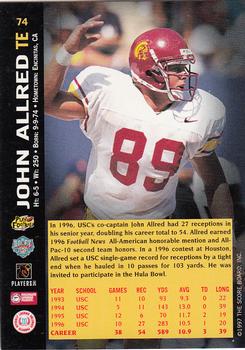 1997 Score Board NFL Rookies #74 John Allred Back