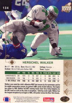 1994 SP #134 Herschel Walker Back