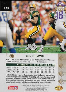 1994 SP #163 Brett Favre Back