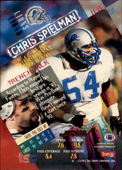 1994 Stadium Club #20 Chris Spielman Back