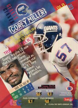 1994 Stadium Club #323 Corey Miller Back