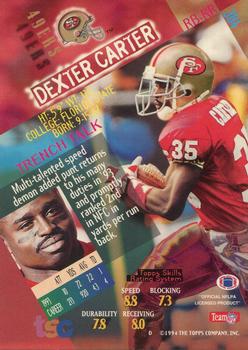 1994 Stadium Club #384 Dexter Carter Back