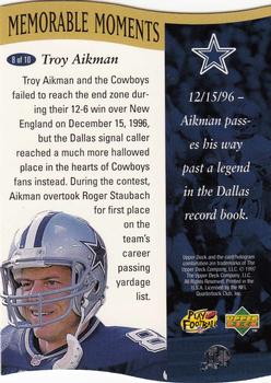 1997 Collector's Choice - Memorable Moments #8 Troy Aikman Back