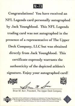 1997 Upper Deck Legends - Autographs #AL-73 Jack Youngblood Back