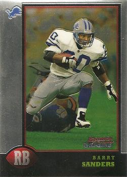 1998 Bowman - Chrome Preview #BCP8 Barry Sanders Front