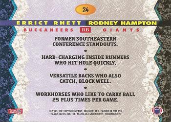 1994 Stadium Club - Bowman's Best Refractors #24 Errict Rhett / Rodney Hampton Back
