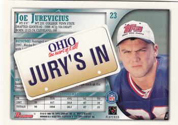 1998 Bowman - Interstate #23 Joe Jurevicius Back