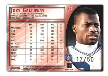 1998 Bowman Chrome - Golden Anniversary #33 Joey Galloway Back