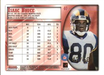 1998 Bowman Chrome - Golden Anniversary #40 Isaac Bruce Back