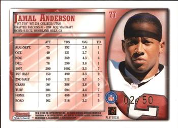 1998 Bowman Chrome - Golden Anniversary #77 Jamal Anderson Back