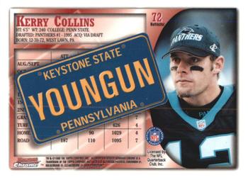 1998 Bowman Chrome - Interstate Refractors #72 Kerry Collins Back