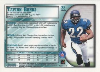 1998 Bowman Chrome - Refractors #28 Tavian Banks Back