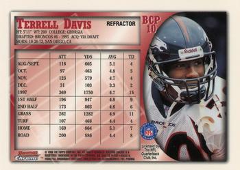 1998 Bowman Chrome - Refractors #50 Terrell Davis Back