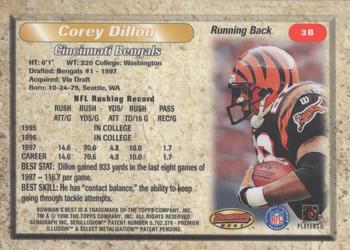 1998 Bowman's Best - Autographs #3b Corey Dillon Back